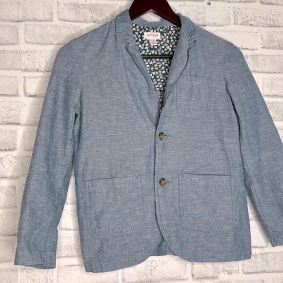 Cat & Jack Lightweight Cotton Denim Jacket Blazer Size Medium 8 - Picture 3 of 5